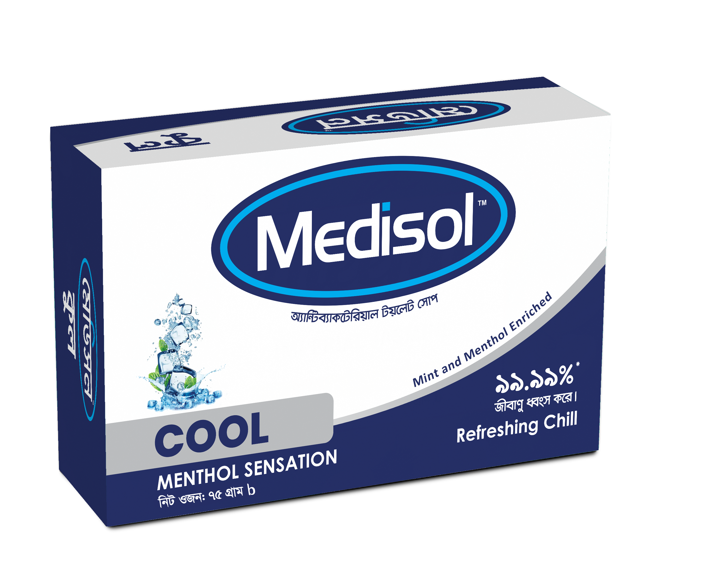 Medisol Antibacterial Soap- COOL 75gm