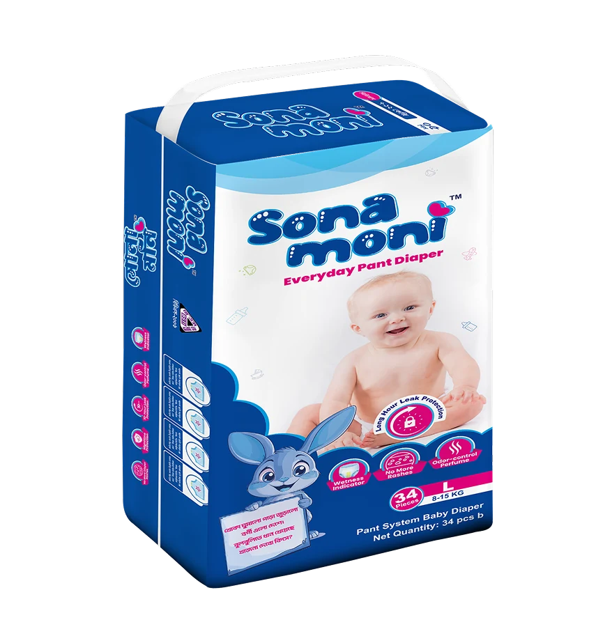 Sonamoni Baby Diaper Standard Pant (L) 34 pcs