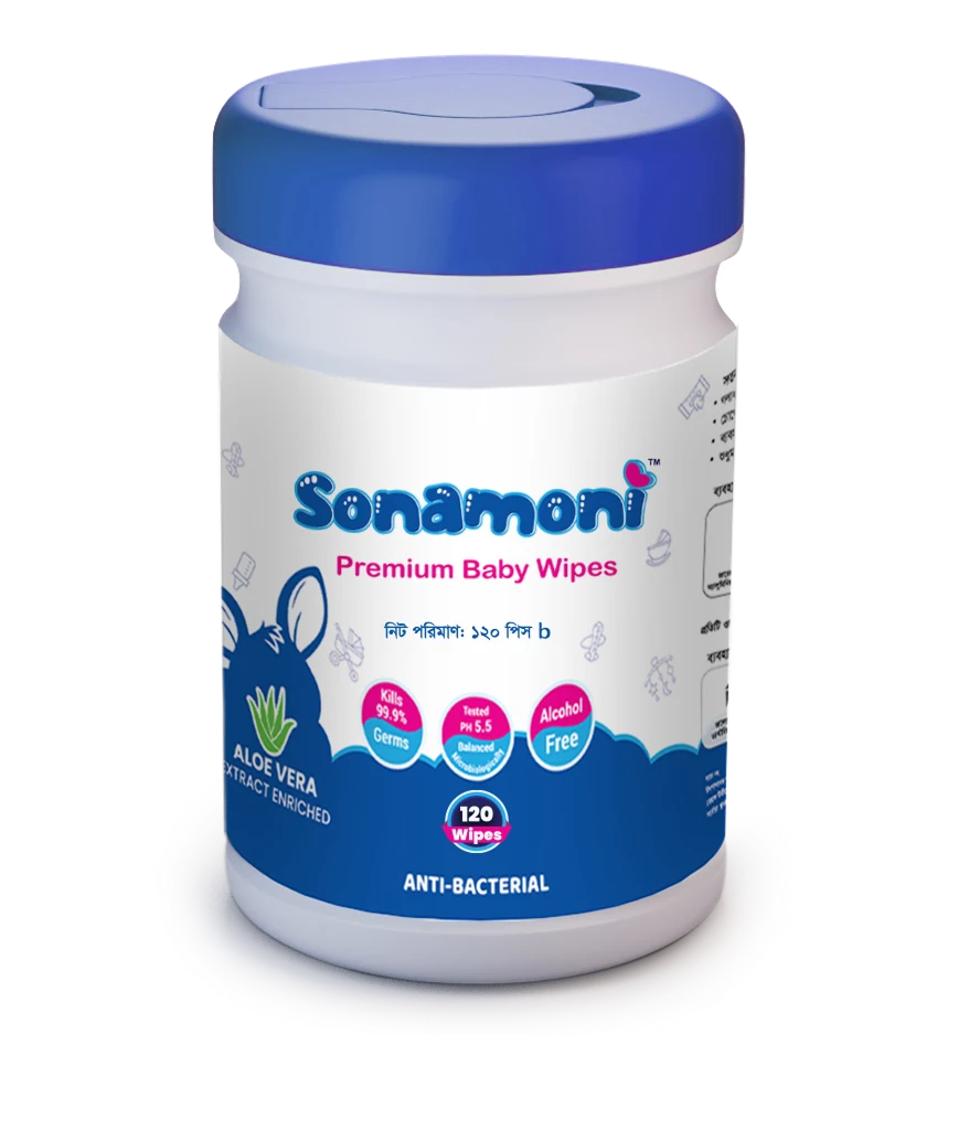 Sonamoni Baby Wipes Jar 120 pcs